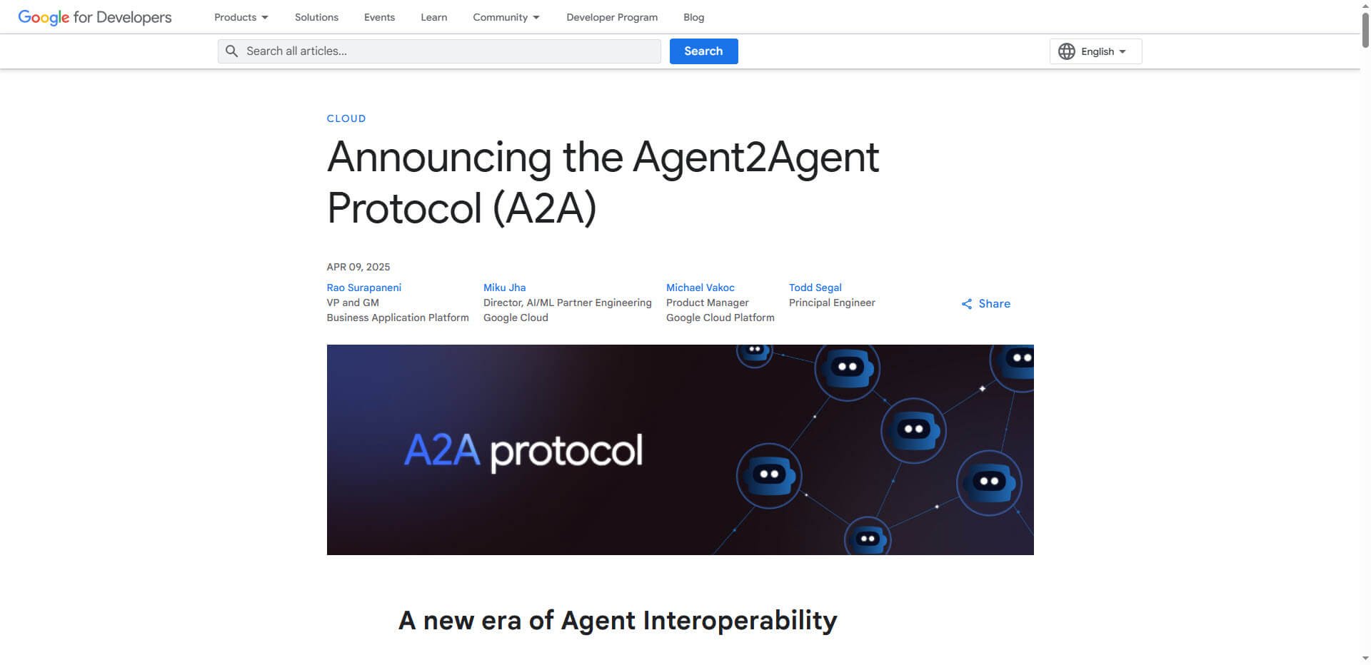 Agent2Agent Google DeepMind