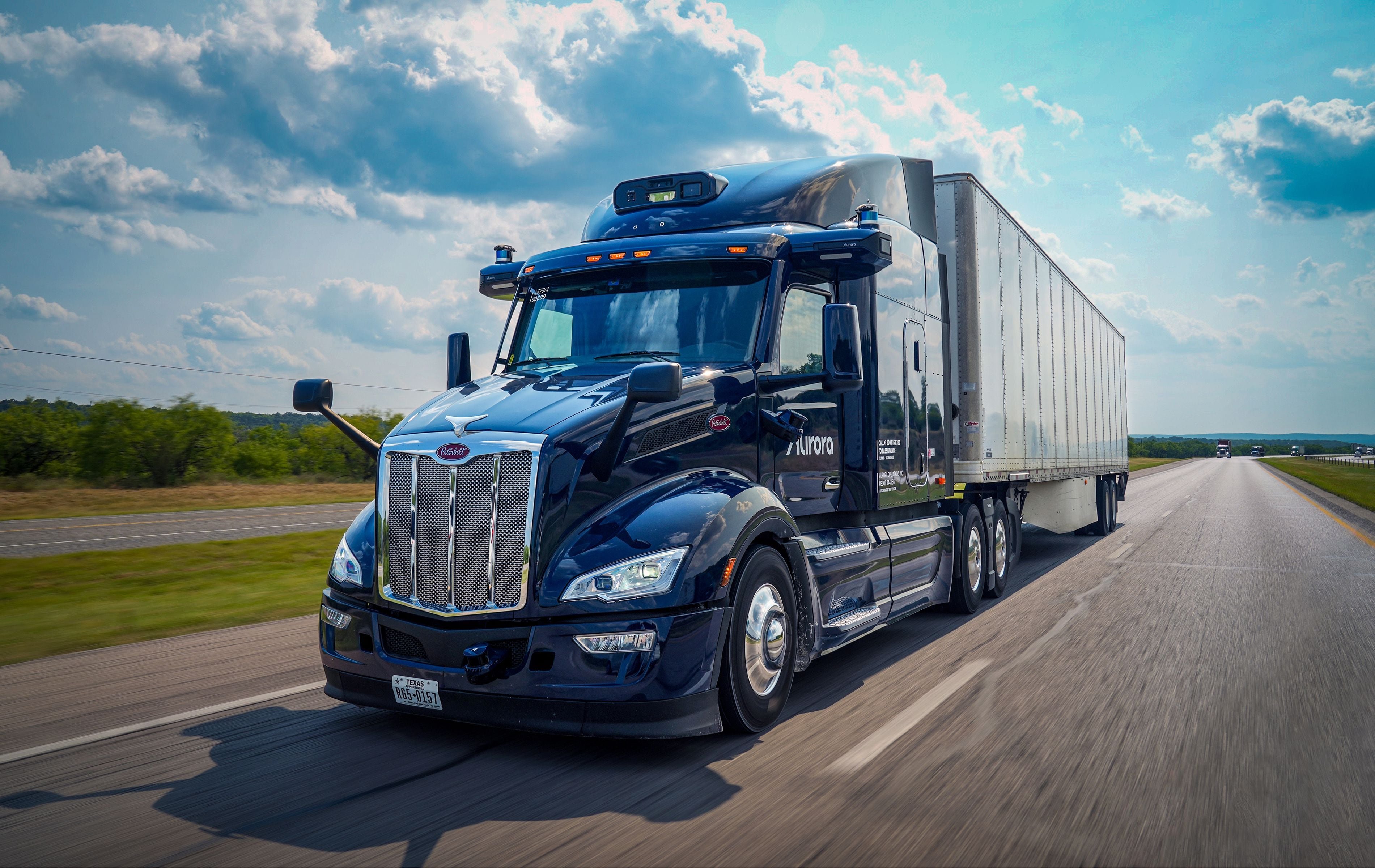 Aurora truck routes map Texas and Arizona