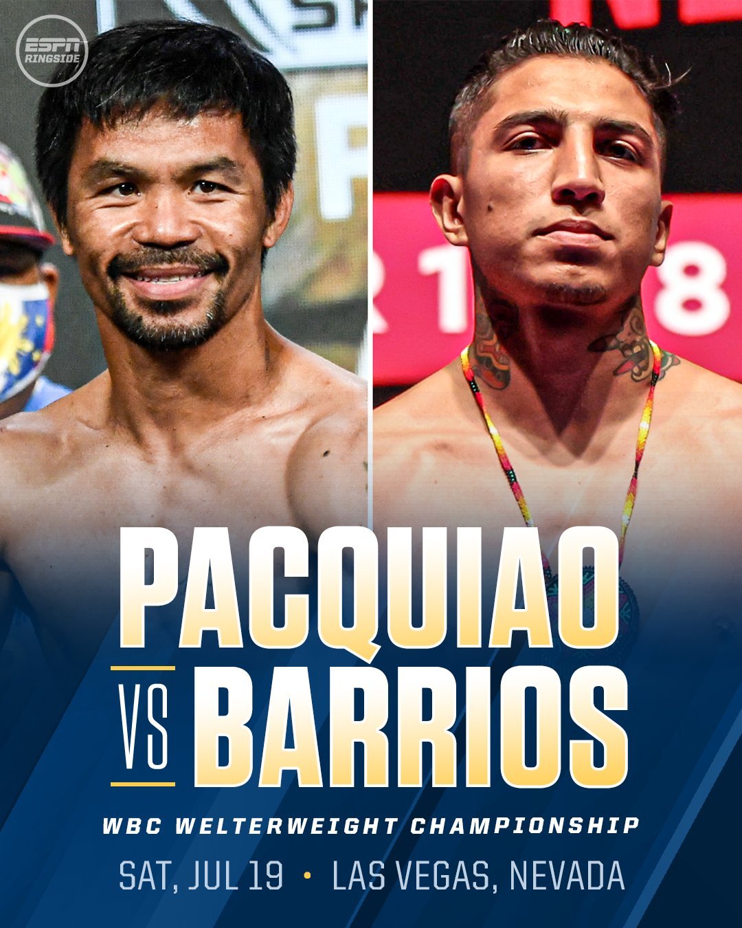 Manny Pacquiao vs Mario Barrios fight poster 2025