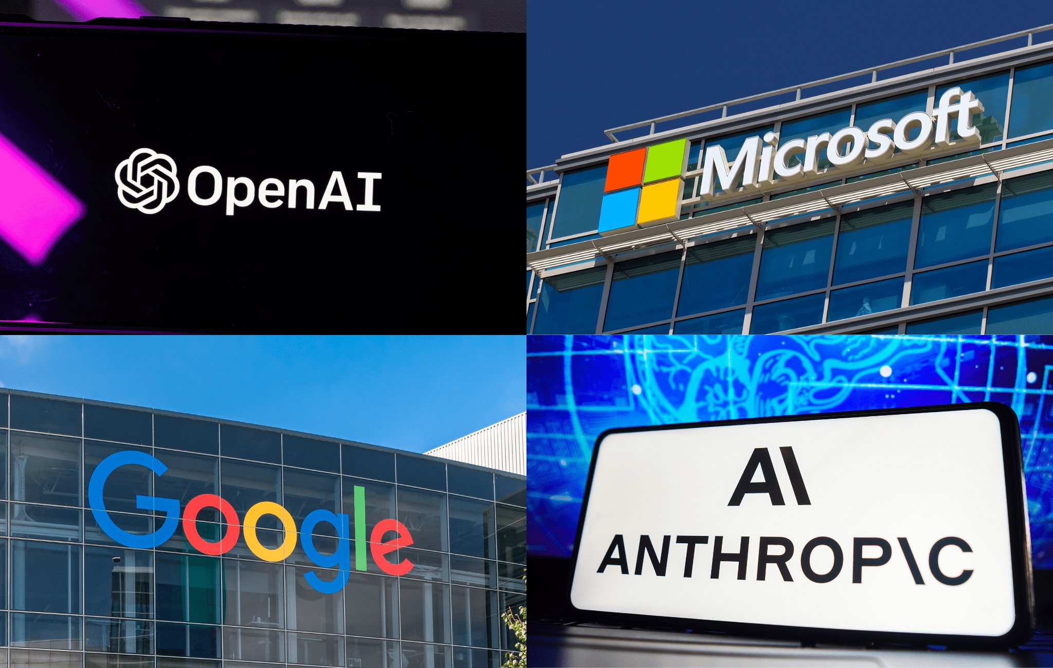Microsoft Google Anthropic logos